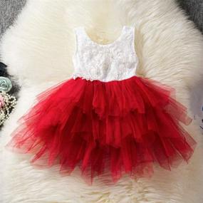 img 1 attached to 👗 Sleeveless Backless Princess Bridesmaid Girls' Clothing and Dresses by OBEEII