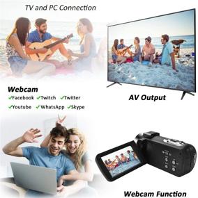 img 1 attached to 🎥 Laiduoao 2.7K Video Camera Camcorder Vlogging Camera with WiFi, IR Night Vision, 1080P Recording, 16X Zoom, 2 Rechargeable Batteries, 30FPS, 24MP, 3.0 Inch Touch Screen, Easy Operation & Remote Control