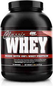 img 1 attached to 🍓 OPTIMUM NUTRITION Classic Whey Protein: Delicious Strawberry Flavor - 5 Pound Tub for Optimal Nutrition