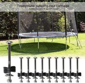 img 1 attached to 🔩 GEZICHTA 12pcs Trampoline Enclosure Pole Gap Spacers & Screws Set - Enhancing Trampoline Stability & Safety: Replacement Parts and Accessories