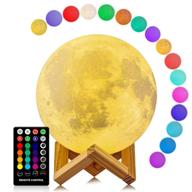 🌕 moon lamp, logrotate 16 colors led night light with stand and timing setting, kids moon light with remote and touch control, dimmable and usb rechargeable for kids, lovers, birthdays, and christmas gifts (5.98 inch) логотип