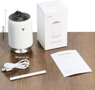 🌬️ usb portable mini humidifier: personal desktop essential for baby bedroom, travel, office & home - 2 mist modes & colorful night light (white) logo