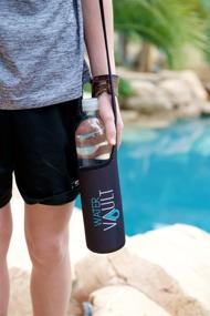 img 2 attached to 🧃 Neoprene WaterVault Bottle Sling: Adjustable & Detachable Strap Holder for Water Bottles