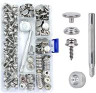 🛥️ premium maerd 152pcs canvas snap kit: stainless steel screw boat canvas snaps fastener for heavy duty marine button, with setting tool - ideal for boat covers and furniture logo