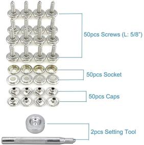 img 1 attached to 🛥️ Premium Maerd 152Pcs Canvas Snap Kit: Stainless Steel Screw Boat Canvas Snaps Fastener for Heavy Duty Marine Button, with Setting Tool - Ideal for Boat Covers and Furniture