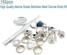 img 3 attached to 🛥️ Premium Maerd 152Pcs Canvas Snap Kit: Stainless Steel Screw Boat Canvas Snaps Fastener for Heavy Duty Marine Button, with Setting Tool - Ideal for Boat Covers and Furniture