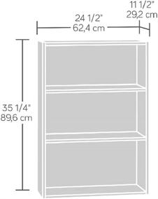 img 1 attached to Усилите свой интерьер с помощью книжной полки Sauder Beginnings с тремя полками в отделке "Брук Черри".