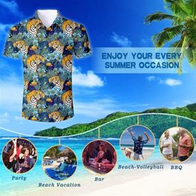 img 1 attached to Goodstoworld Tropical Hawaiian Printed Vacation Men's Clothing