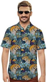 img 4 attached to Goodstoworld Tropical Hawaiian Printed Vacation Men's Clothing