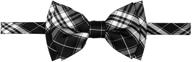 retreez stylish checkered microfiber pre tied boys' accessories logo