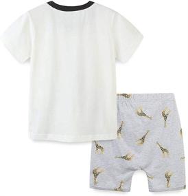 img 3 attached to 👕 FreeLu Kids Cotton Clothing Sets - T-Shirt and Shorts for Girls and Boys, 2 Packs, Sizes 1-7 Toddler