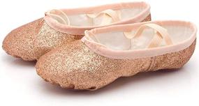 img 1 attached to 👠 Sparkling Style for Little Feet: Nexete Toddler Glitter Girls' Slipper Shoes with Split Sole