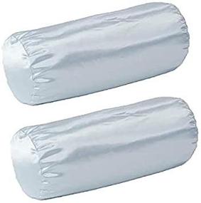 img 2 attached to 🔴 Alex Orthopedic Beige Satin Cervical Neck Roll & Bolster Pillow Case Set - Two Pack