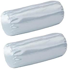 img 4 attached to 🔴 Alex Orthopedic Beige Satin Cervical Neck Roll & Bolster Pillow Case Set - Two Pack
