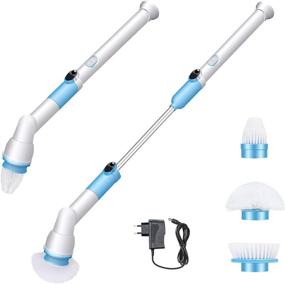 img 4 attached to 🧼 Cordless Electric Spin Scrubber for Effortless Bathroom Cleaning - Tiles, Floors, & Bathtubs