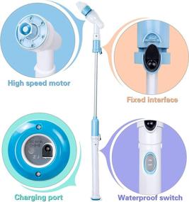 img 2 attached to 🧼 Cordless Electric Spin Scrubber for Effortless Bathroom Cleaning - Tiles, Floors, & Bathtubs