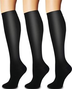 img 4 attached to 🧦 Medical-Grade Compression Socks (3 Pairs) for Improved Circulation - Suitable for Both Women and Men in Nursing, Running, and Travel