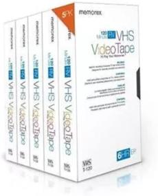 img 1 attached to Memorex T-120 120 Minute RV VHS Video Tape (5 Pack): Superior Quality and Durability for Extended Recording