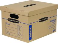 📦 bankers box smoothmove classic moving boxes - easy assembly, tape-free design, compact size (5 pack) логотип