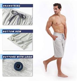 img 1 attached to Breathable Viscose Pajama Shorts with Pockets - Men's Clothing