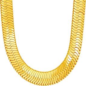 img 4 attached to Stylish and Durable: LIFETIME JEWELRY Flexible Herringbone Necklace for Boys