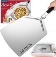 16-inch stainless steel pizza peel with folding handle – extra large paddle for pasta & pizza tools logo