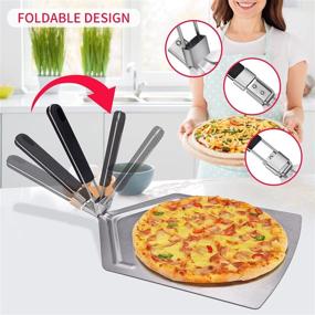 img 2 attached to 16-Inch Stainless Steel Pizza Peel with Folding Handle – Extra Large Paddle for Pasta & Pizza Tools