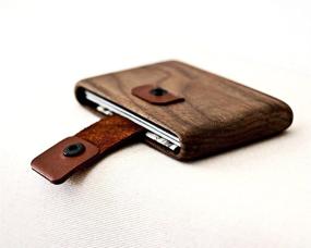 img 1 attached to Wallet Walnut Leather Pull Out Haydanhuya