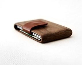 img 2 attached to Wallet Walnut Leather Pull Out Haydanhuya
