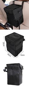img 1 attached to 🚗 Convenient Foldable Car Trash Can with Leakproof Lid for Headrest - Eliminate Vehicle Clutter on the Go!