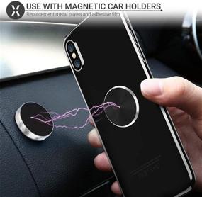 img 2 attached to 📱 Olixar Phone Magnet Sticker: Universal 4 Pack of Thin Magnetic Plates - Ideal for Car Phone Holders - Black, Silver, Rose Gold & Gold Options