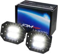 улучшите свой опыт бездорожья с прожекторами ijdmtoy dually flush mount 24w cree led для грузовика jeep atv 4x4. логотип