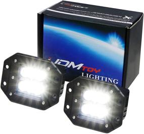 img 4 attached to Enhance Your Off-Road Experience with iJDMTOY Dually Flush Mount 24W CREE LED Pod Lights for Truck Jeep ATV 4x4