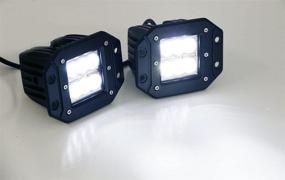 img 2 attached to Улучшите свой опыт бездорожья с прожекторами iJDMTOY Dually Flush Mount 24W CREE LED для грузовика Jeep ATV 4x4.