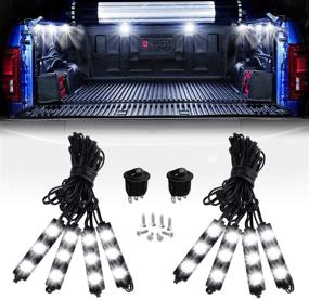 img 4 attached to 🚚 Nilight - TR-08 8PCS 24LED Rock Light for Cargo Truck Pickup Bed Off Road Under Car Side Marker LED Rock Lighting Kit with Switch in White, 2 Year Warranty