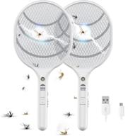 🪰 мощная летающая мышь wbm smart electric fly swatter racket - перезаряжаемый убийца жуков - среднего размера - 2 штуки логотип