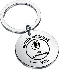 img 4 attached to 🐹 PENQI Circle of Trust Guinea Pig Keychain: Perfect Gift for Guinea Pig Lovers and Cavy Moms