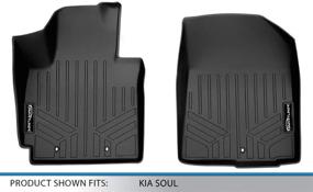 img 1 attached to 🔧 MAXLINER All Weather Custom Fit 1st Row Black Floor Mat Liner Set for 2014-2019 Kia Soul (Excluding EV Models)