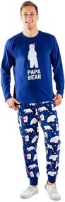 img 2 attached to Mens Papa Bear Pajamas Sleepwear Men's Clothing