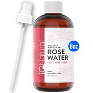🌹 certified organic rose water spray for face and hair - alcohol free toner & setting spray - hydrating primer for pore minimizing & tightening - 8 oz logo
