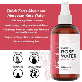 img 2 attached to 🌹 Certified Organic Rose Water Spray for Face and Hair - Alcohol Free Toner & Setting Spray - Hydrating Primer for Pore Minimizing & Tightening - 8 OZ