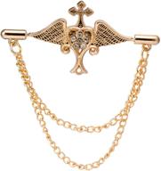 💛✨ golden swarovski lapel pin with knighthood winged heart logo