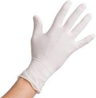 🧤 premium noble large powdered disposable latex gloves - foodservice, pack of 100 (large) logo