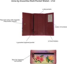 img 1 attached to Anna Anuschka Women's Handbags & Wallets - Tri Fold Clutch Wallet