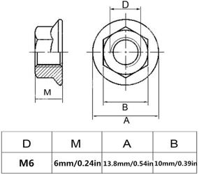 img 2 attached to Liberty M6X1Mm нержавеющая зубчатая шестигранная