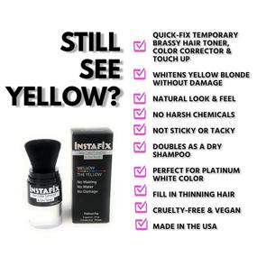 img 3 attached to 💜 Instafix Temporary Color Corrector and Dry Toner - Platinum Pop for Unwanted Yellowing Blonde Hair - Mellow The Yellow