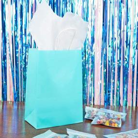 img 3 attached to 36-Pack of Medium Teal Gift Bags with Convenient Handles for Party Favors, Merchandise Bags - Ideal for Enhanced SEO