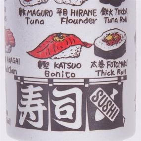 img 2 attached to 🍣 Authentic Japanese Sushi Yunomi: Ceramic Cups with Elegant English Prints