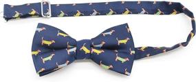 img 3 attached to 🦖 Carahere Handmade Pre Tied Dinosaur Pattern 1: Stylish Men's Accessory Set for Ties, Cummerbunds & Pocket Squares