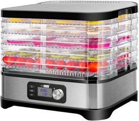 img 4 attached to 🌱 VIVOHOME Electric 400W 5-Tray Food Dehydrator with Digital Timer and Temperature Control - Ideal for Fruit, Vegetable, Meat, and Beef Jerky Making - BPA Free